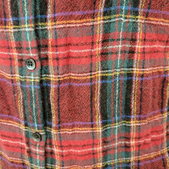 Madewell Red Tartan Plaid Button Up CENTRAL Shirt S Wool‎ Boyfriend Fit - Picture 6 of 8